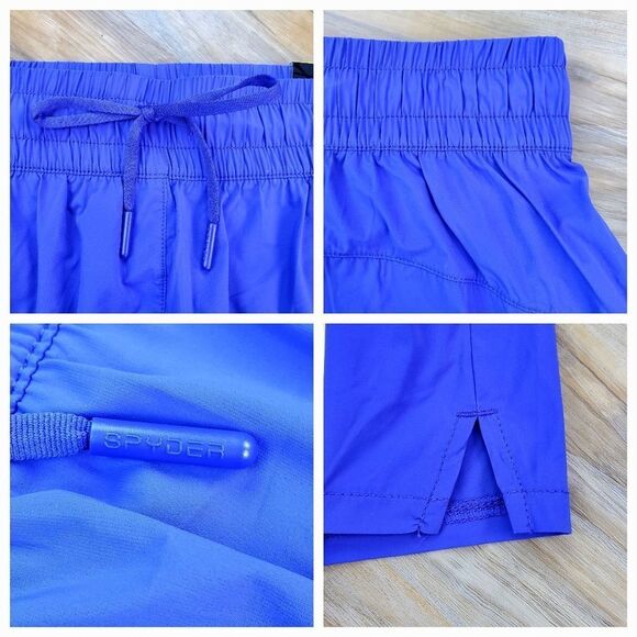 ☔️🔸️NWT Spyder Athletic Blue Lined Shorts Small - Picture 5 of 12